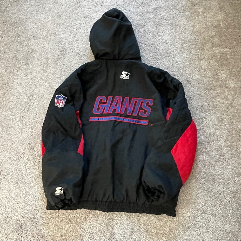Vintage 90s New York Giants Starter Jacket NFL Pro Line Large 26x28